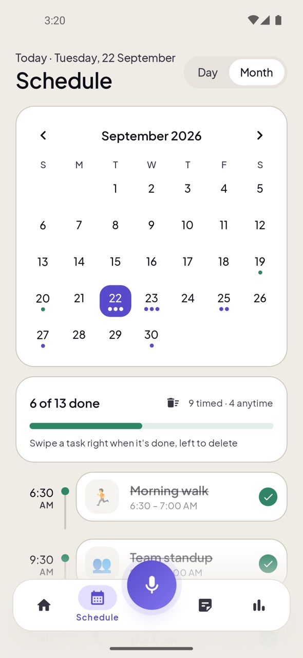 Month calendar